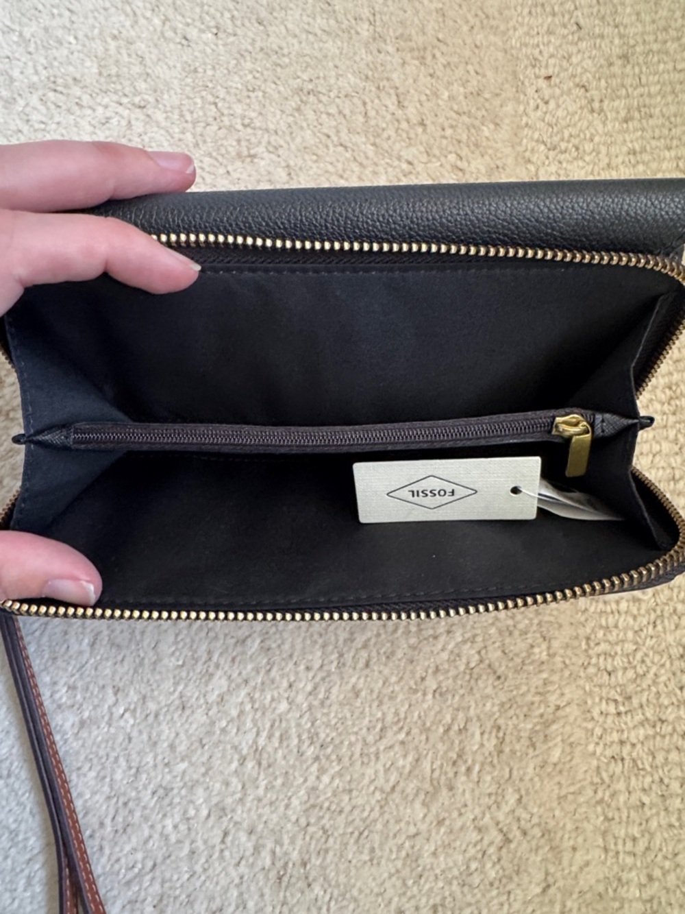 Fossil Black Leather Jori Wallet/Clutch - Picture 5 of 6